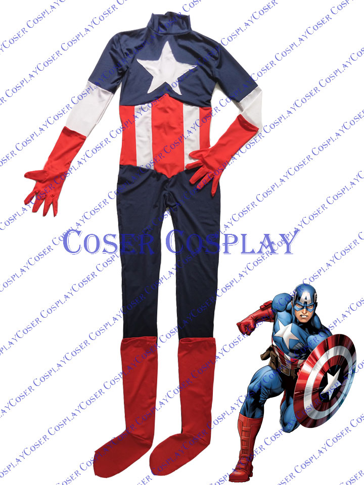 2019 Captain America Bodysuit Sexy Halloween Cosplay Costume 0428